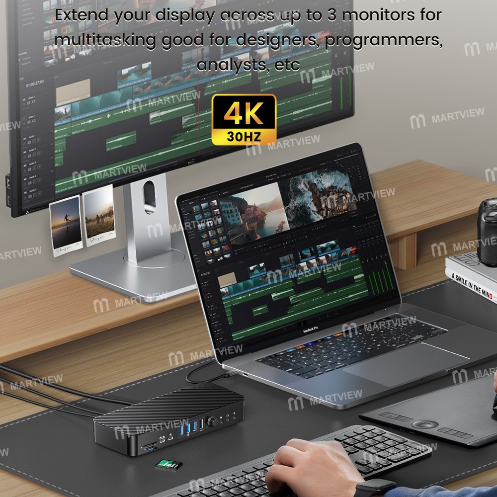 orico dka19-19-in-1-5gbps-type-c-hdmi-vga-rj45-sdtf-headphone-desktop-docking-station-10