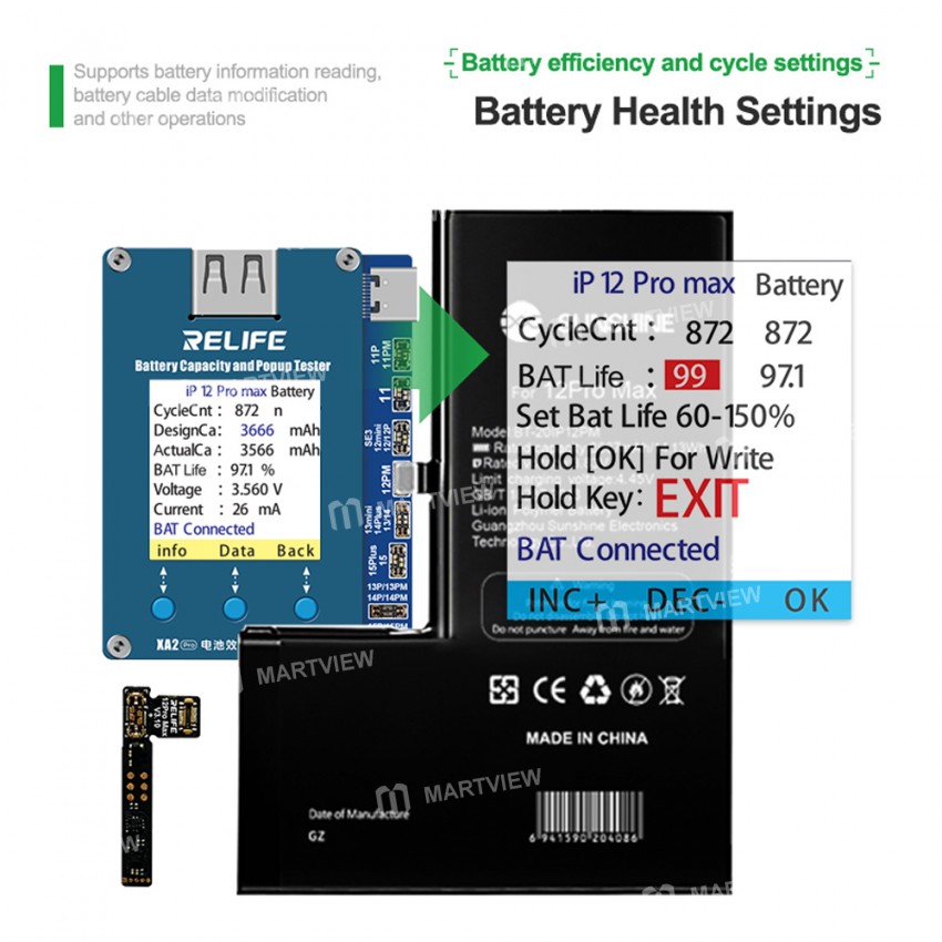 relife xa2-pro-cable-free-battery-efficiency-settings-automatically-repair-6