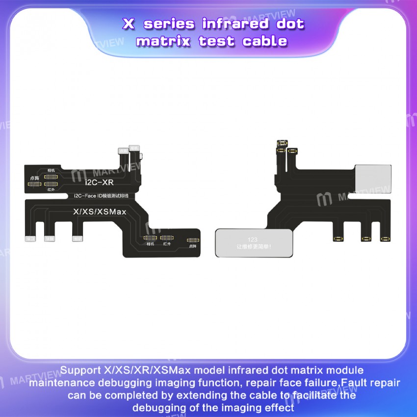 i2c iphone-series-infrared-dot-matrix-test-cable-support-iphone-x-to-13pro-max-1