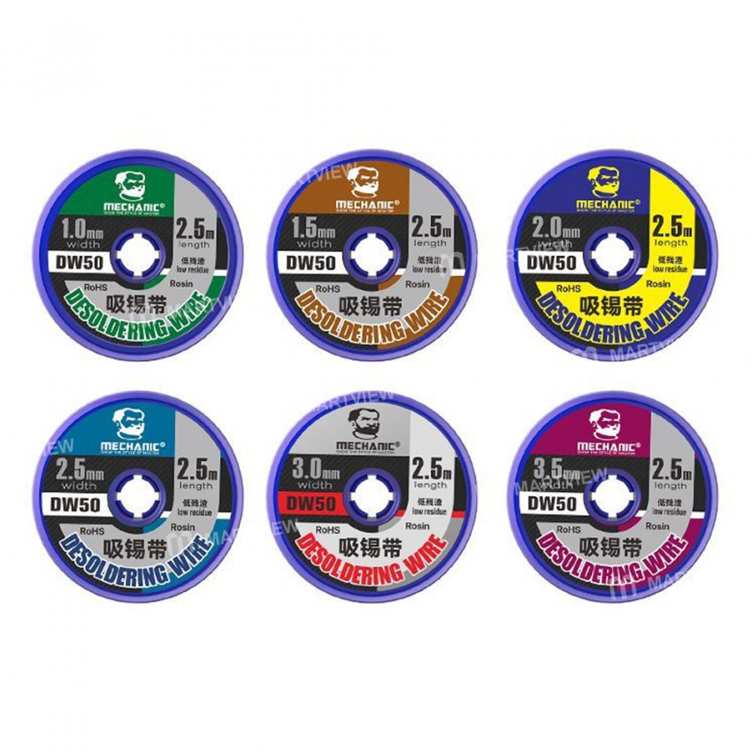 mechanic dw50-25m-low-residue-powerful-desoldering-wire-for-mobile-phone-pcb-board-repair-3
