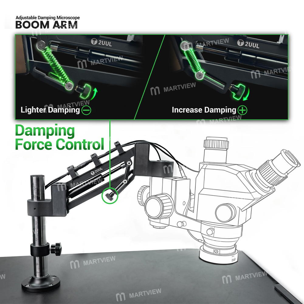 2uul ms71-360-rotating-adjustable-damping-microscope-boom-arm-compatible-with-95-microscope-2