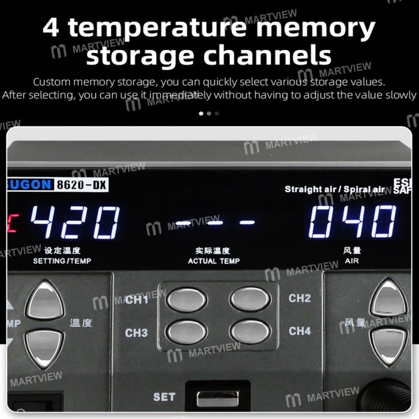 SUGON 8620DX 1300W Hot Air Rework Station Microcomputer Temperature Control BGA Rework Station