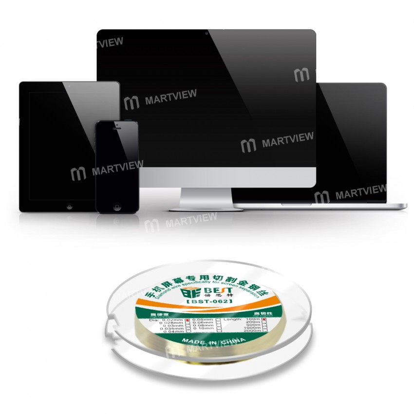 BST-062 100M Cutting Diamond Wire for LCD Display Screen Separator Repair