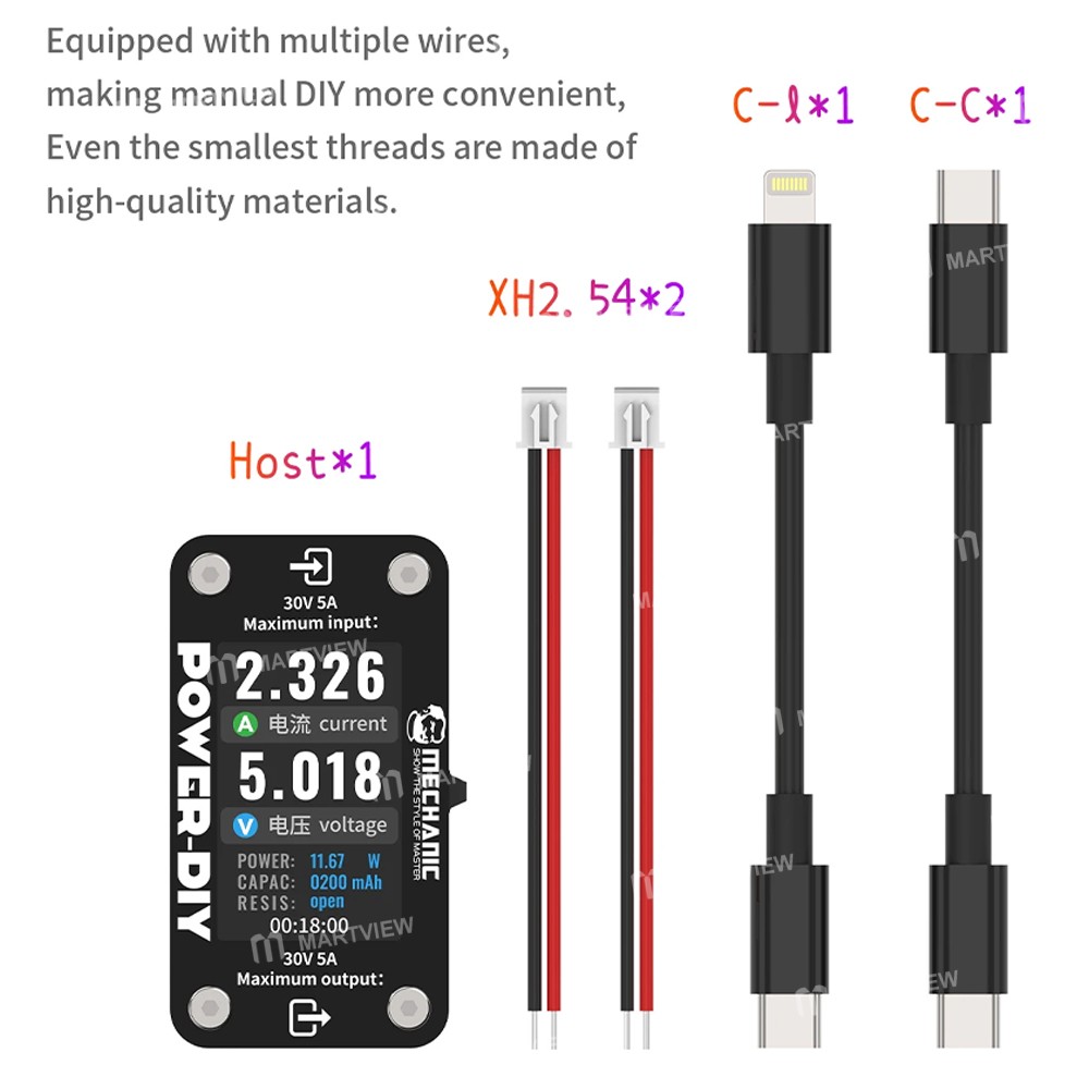 mechanic power-diy-30v-5a-multifunctional-diy-digital-ammeter-with-type-c-xh254-power-mode-10