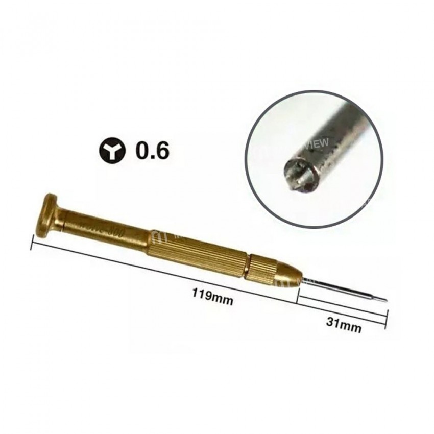 High-Precision Copper Handle Foxconn Special Screwdriver Wolve Pentalobe 0.8 Y 0.6 Convex cross 1.25