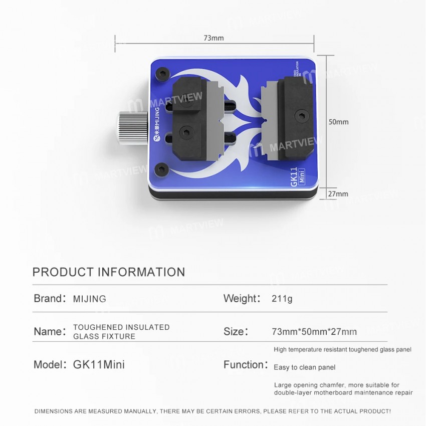 mijing gk11-gk12-mini-universal-toughened-insulated-glass-motherboard-repair-fixture-8