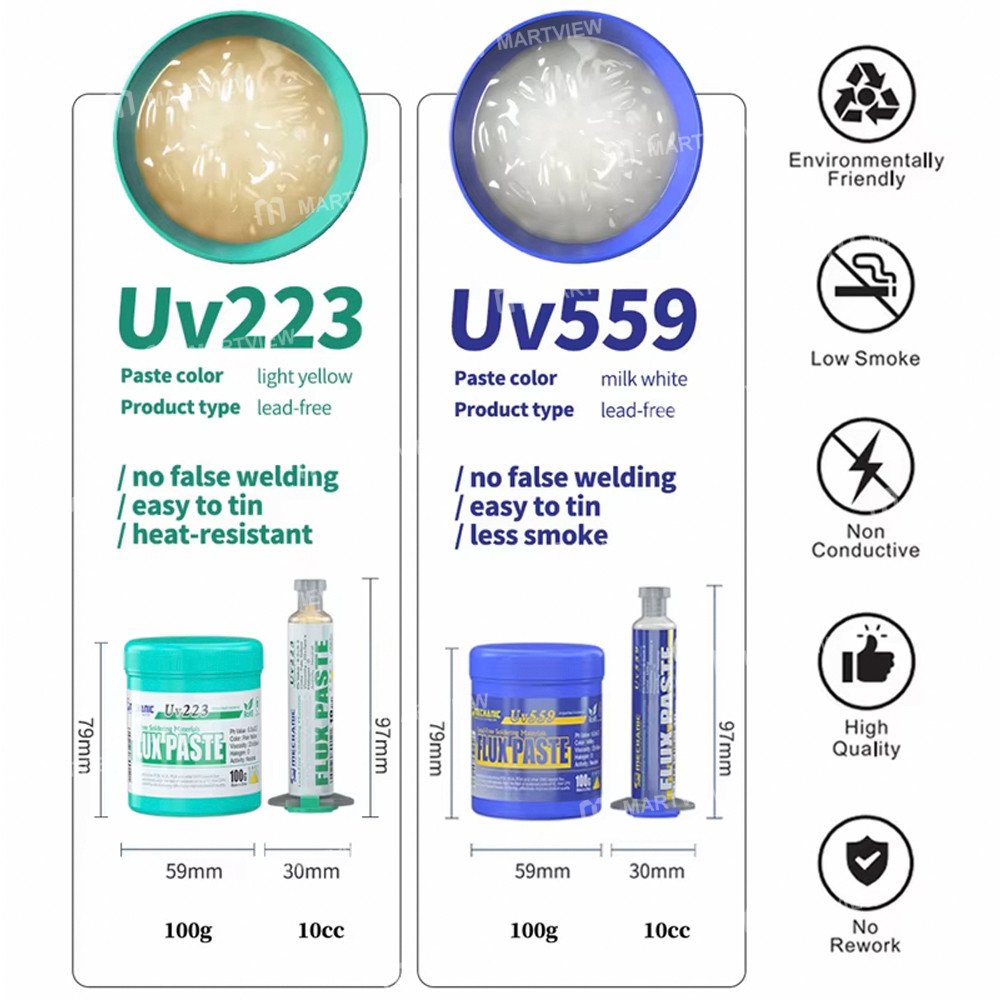 mechanic uv-223-559-10cc-100g-mild-rosin-lead-free-no-clean-solder-flux-4