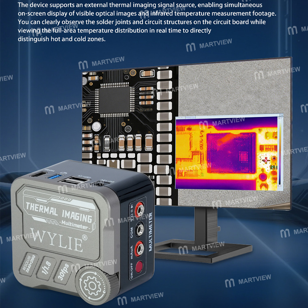 wylie x85-hdmi-usb-dual-output-4k-hd-microscope-camera-with-thermal-imaging-multimeter-functions-4