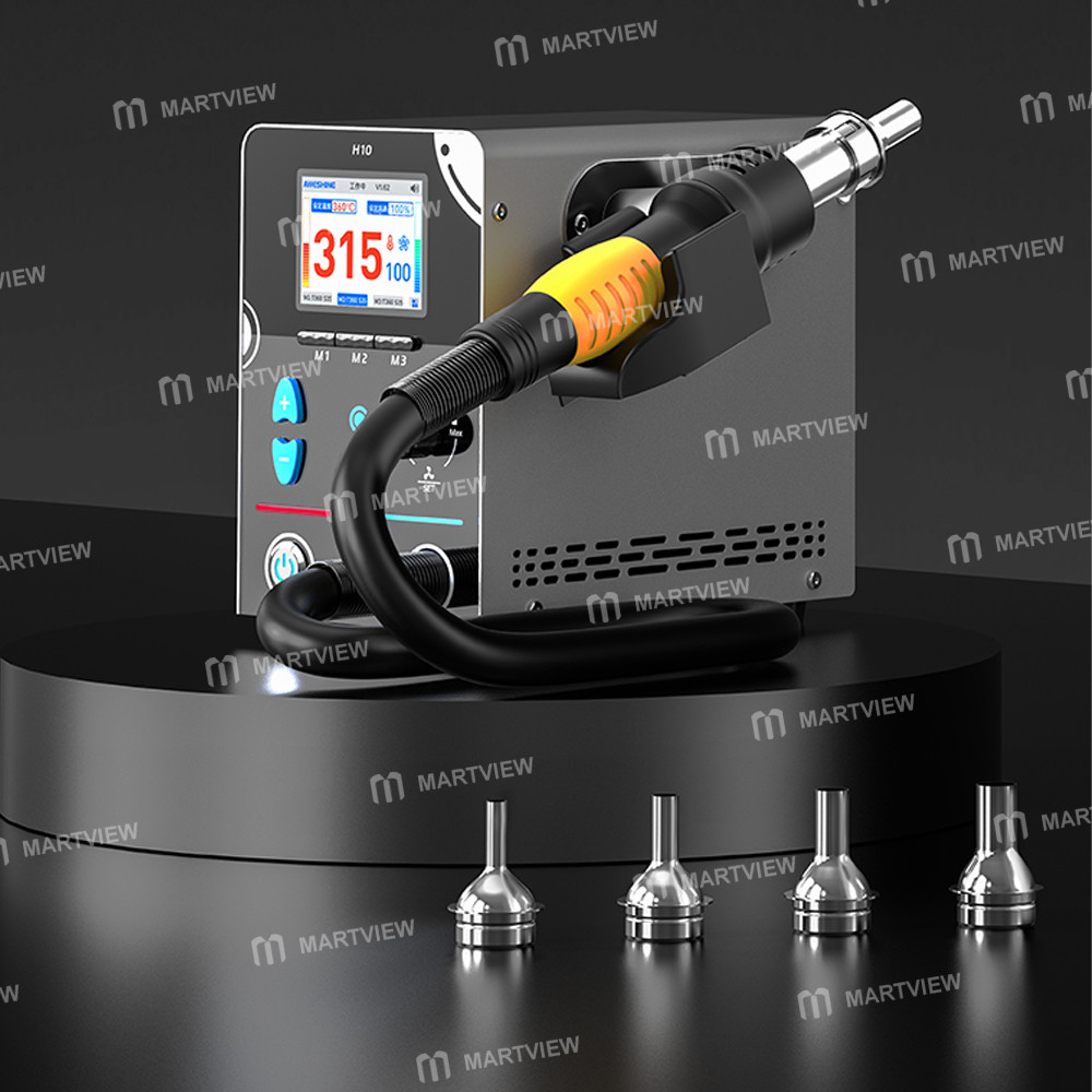 aweshine h10-1000w-intelligent-straight-airflow-hot-air-rework-station-support-usb-communication-12