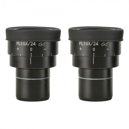 PL10X / 24mm High Eye Point Large Field View Flat Field Microscope Eyepieces - 30mm Mounting Interface