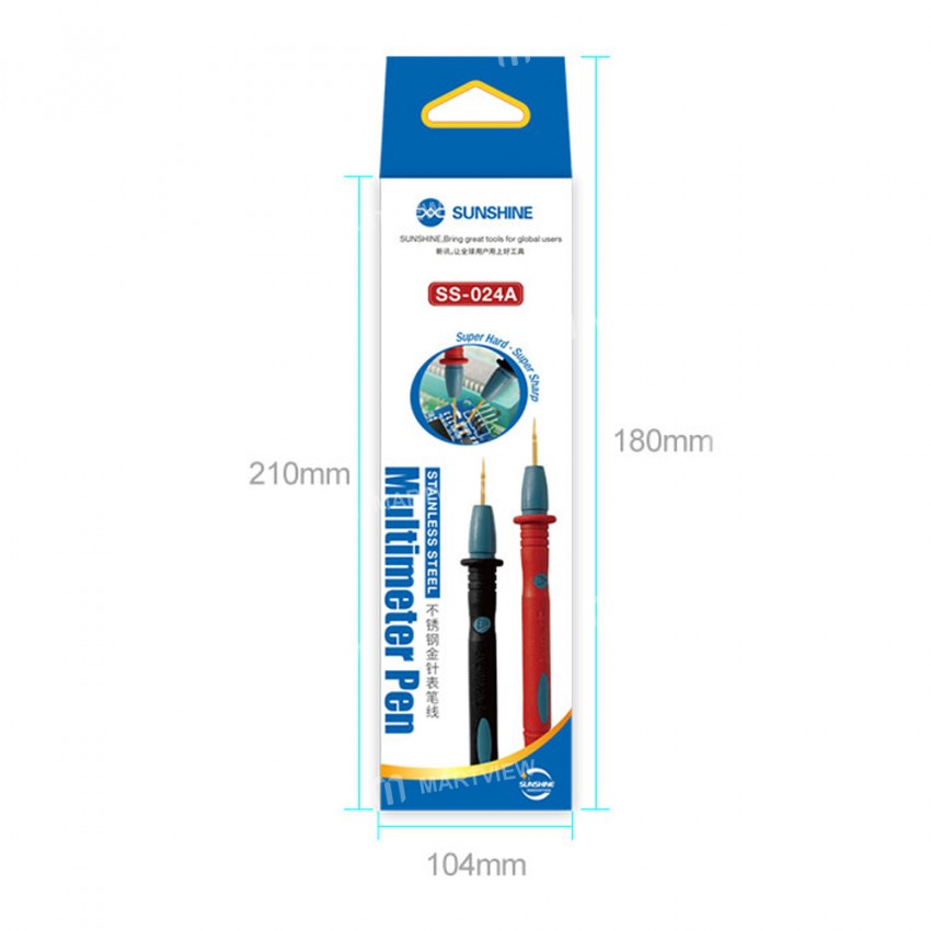 Sunshine SS-024A PVC High Precision Super-pointed PrecisionTest Lead Pen for 1000V 20A Multimeter