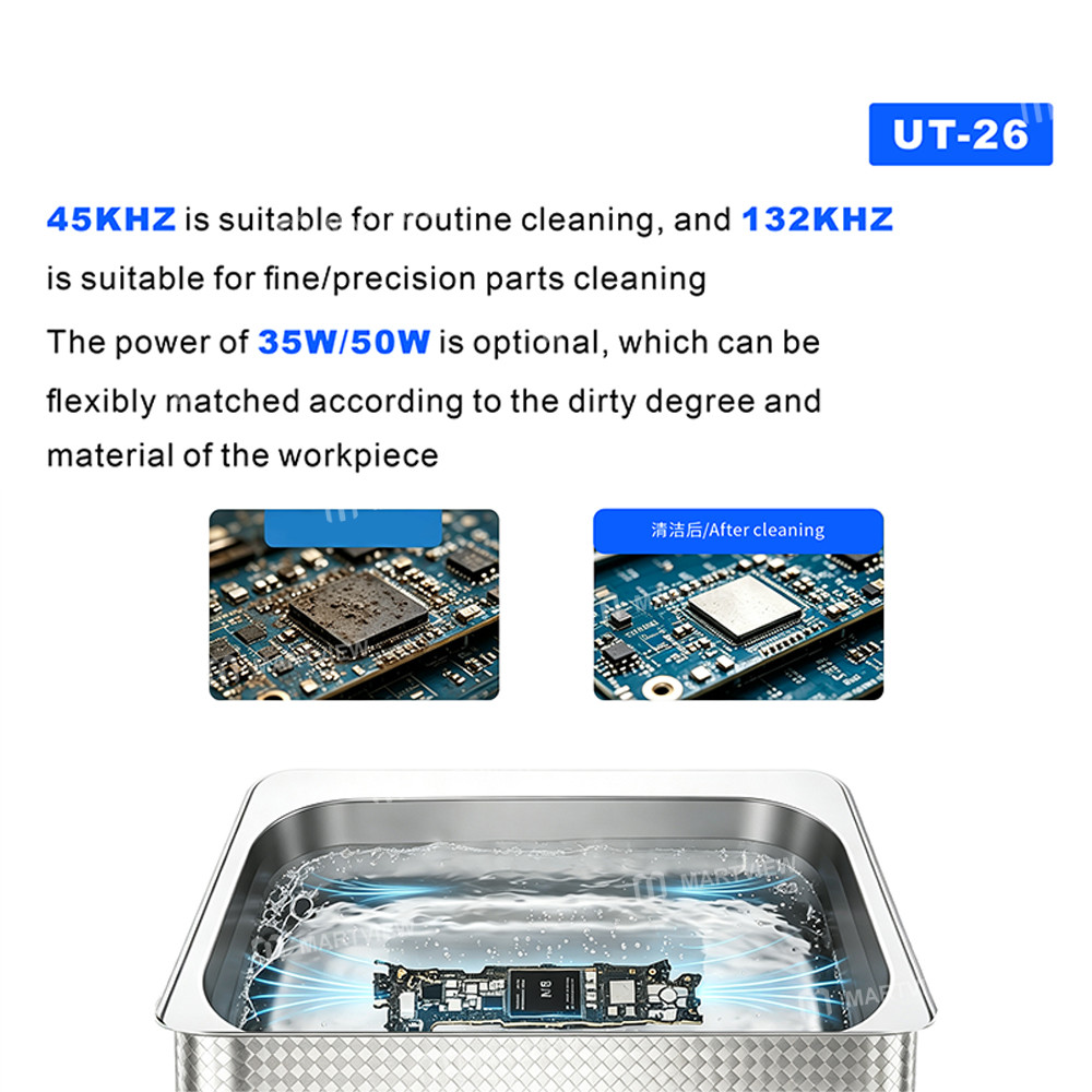 mijing ut-26-08l-dual-mode-ultrasonic-cleaning-master-for-motherboard-accessories-glasses-3