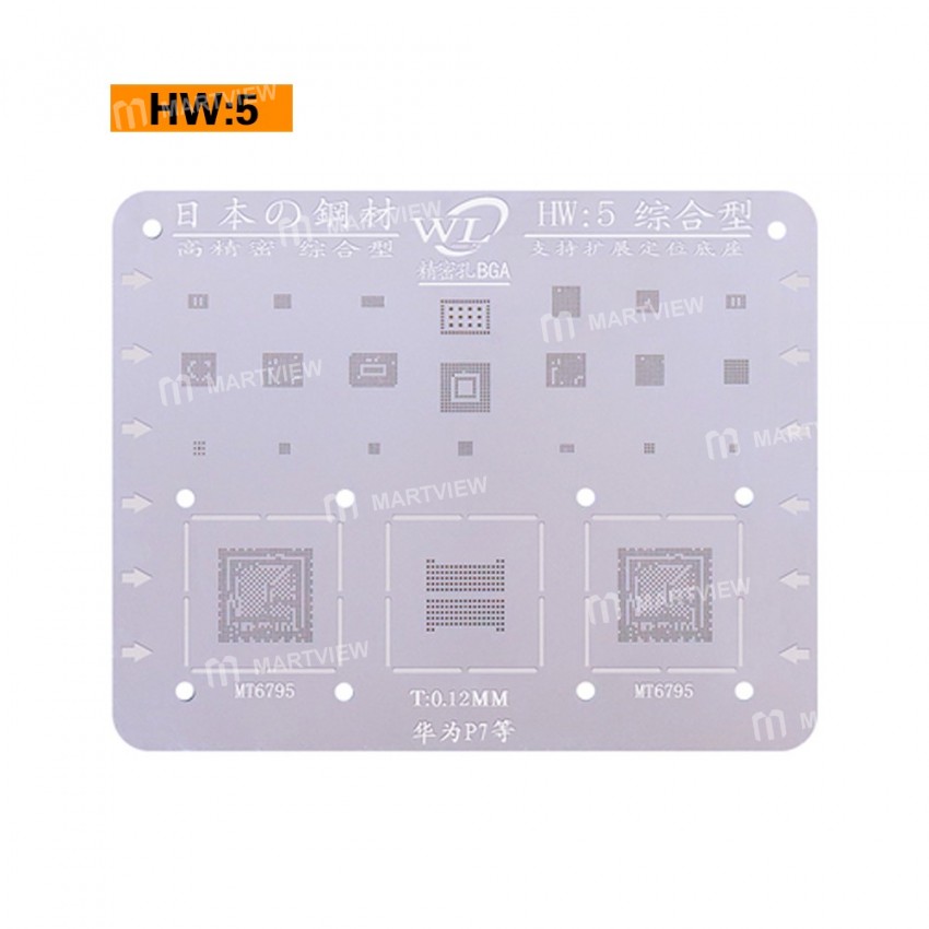 WL Multi-Function BGA Reballing Stencil Plant Tin Steel Net for Huawei