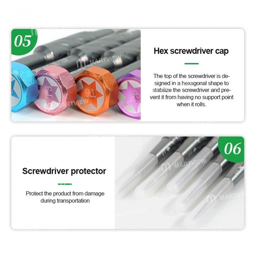 Relife RL-728B Strong Magnetic Adsorption S2 Bits Screwdriver Set for Laptop Motherboard Repair