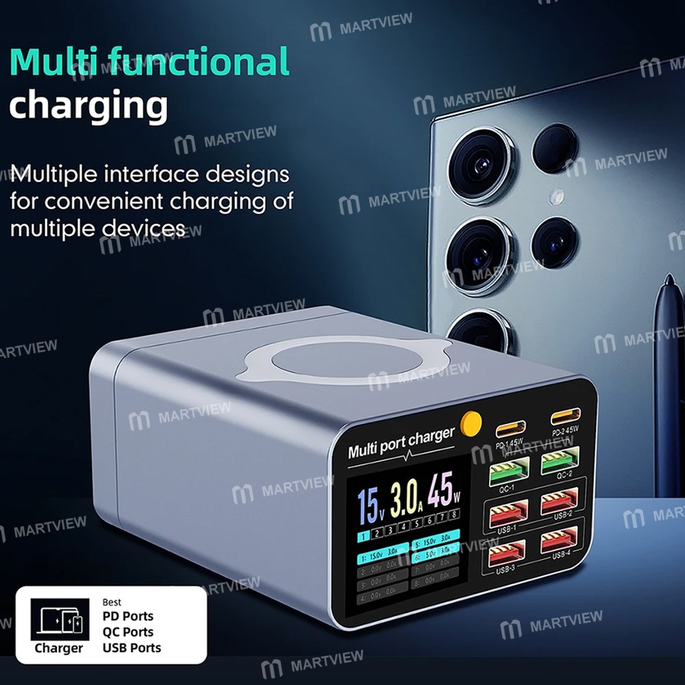 wlx m2-80w-high-power-8-port-digital-desktop-charger-with-wireless-charger-for-phones-laptops-13
