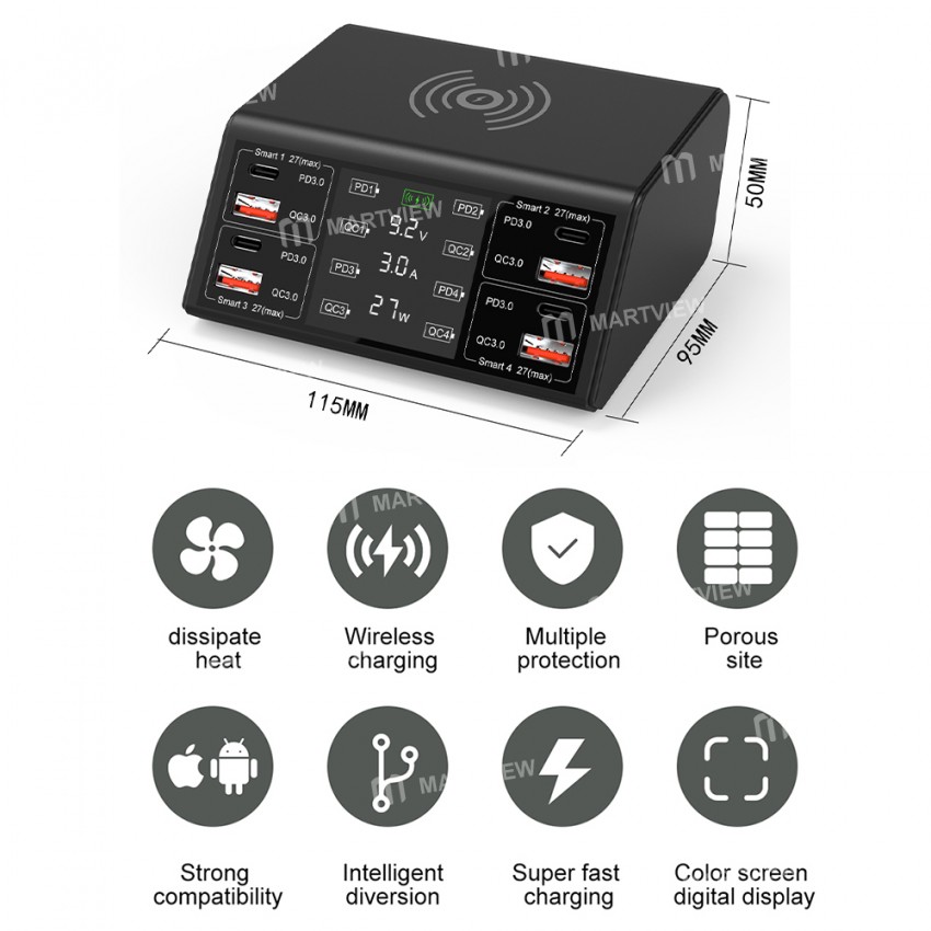 100w led-8-port-usb-qc-pd-quick-charger-wireless-charger-for-iphone-ipad-samsung-xiaomi-8
