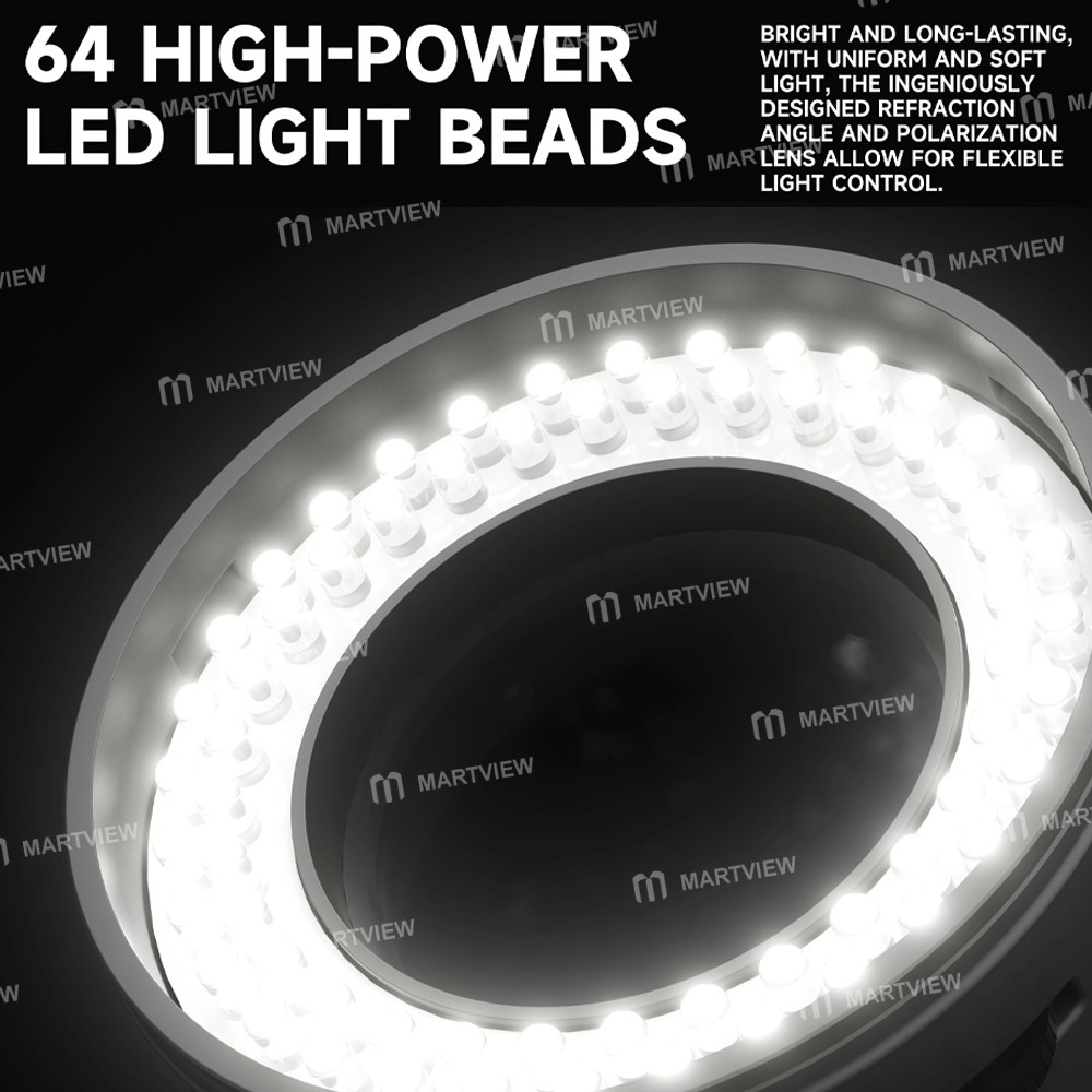 luowei lw-ls02-64-led-beads-caliber-61mm-microscope-polarized-ring-light-source-6