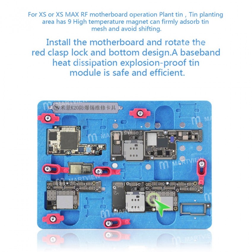 MiJing K20 Explosion-Proof Motherboard Repair PCB Holder Fixture for iPhone X / XS / XS Max