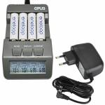 Opus BT-C700 4-Slot LCD Digital Smart Charger for AA / AAA / NiCd / NiMh Battery