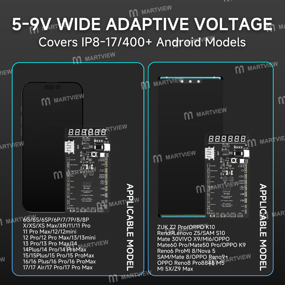rf4 rf-d02-5v-9v-battery-charge-activation-board-for-iphone-8-to-17pm-without-16e-most-android-10