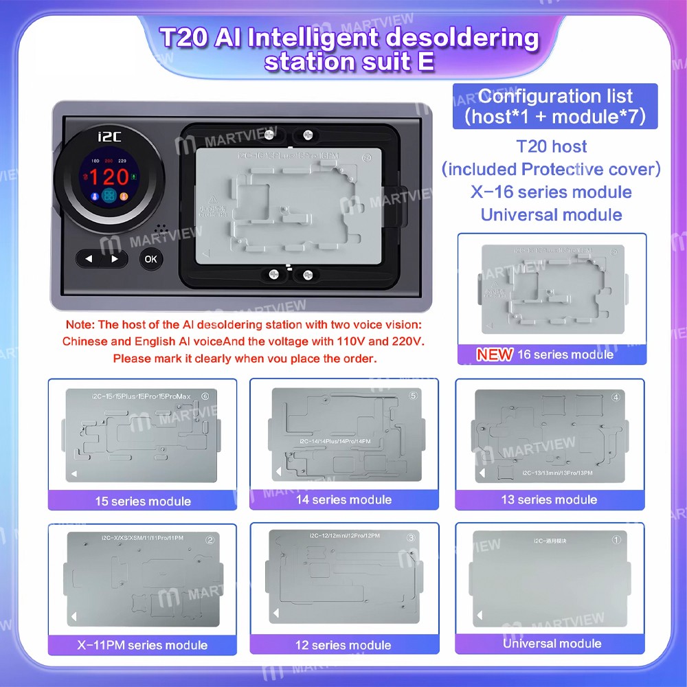 i2c t20-intelligent-motherboard-middle-layered-heating-platform-for-iphone-x-to-16pro-max