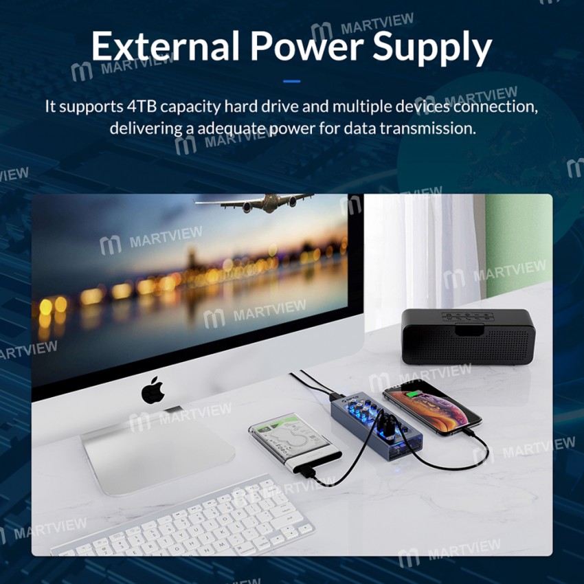 Orico AT2U3 Series 5Gbps USB-A 3.0 Multiport Splitter Extender HUB with Individual Switches