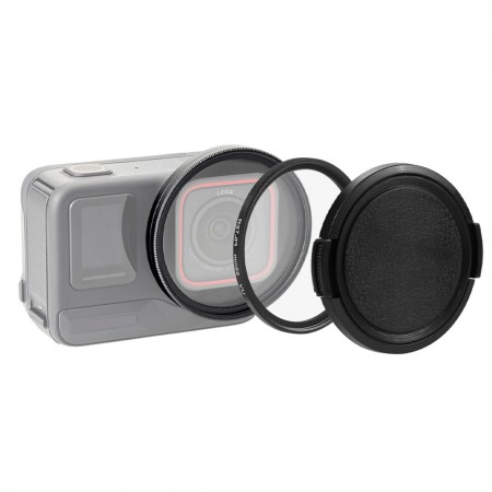 Puluz Sports Camera Lens Filter Adapter Ring with UV Filter and Lens Cover for Insta360 Ace Pro