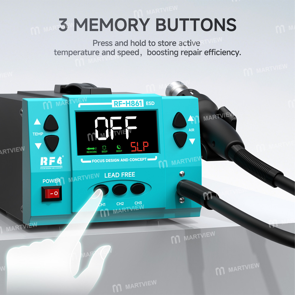 rf4 rf-h861-intelligent-spiral-air-outlet-digital-display-hot-air-gun-desoldering-rework-station-9