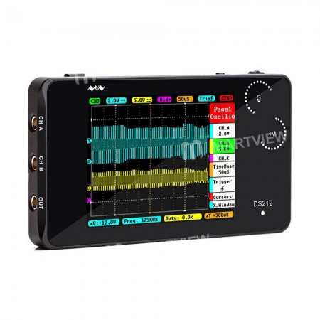 DS212 Portable Dual-channel Digital Touch Screen Oscilloscope with USB Interface