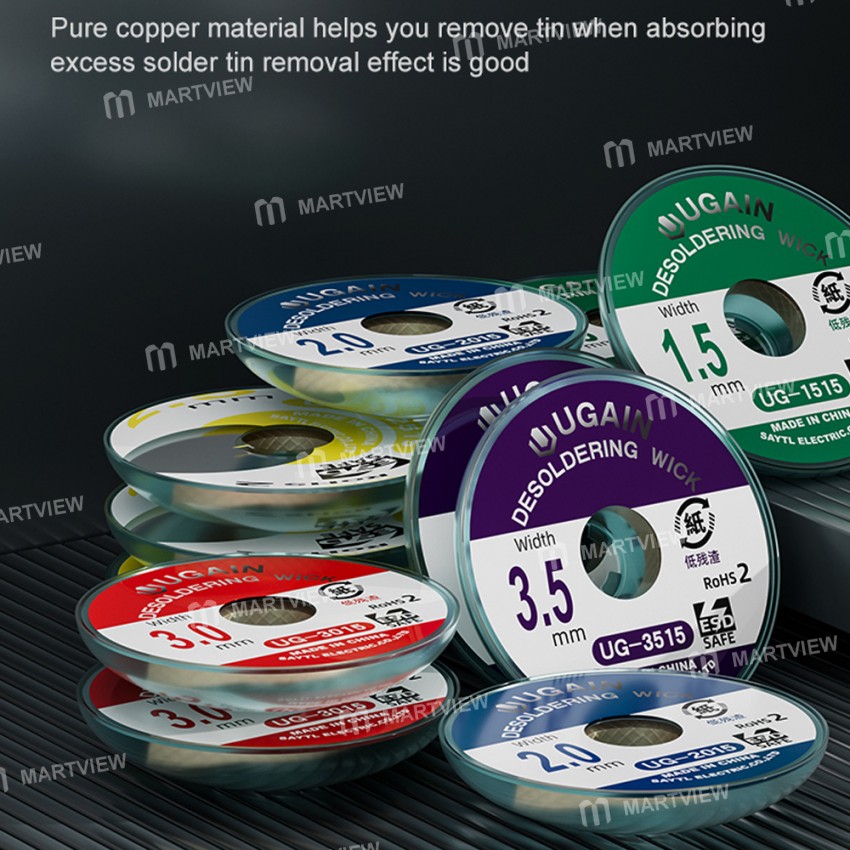 ugain 15m-pure-copper-strong-cleaning-desoldering-wick-2