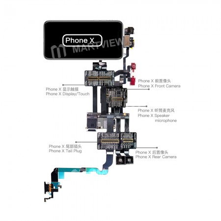 QianLi iBridge PCBA FPC Testing Cable for iPhone 6 6P 6S 6SP 7 7P 8 8P X Front Camera Rear Camera Dock Connector Display Touch Fault Checking