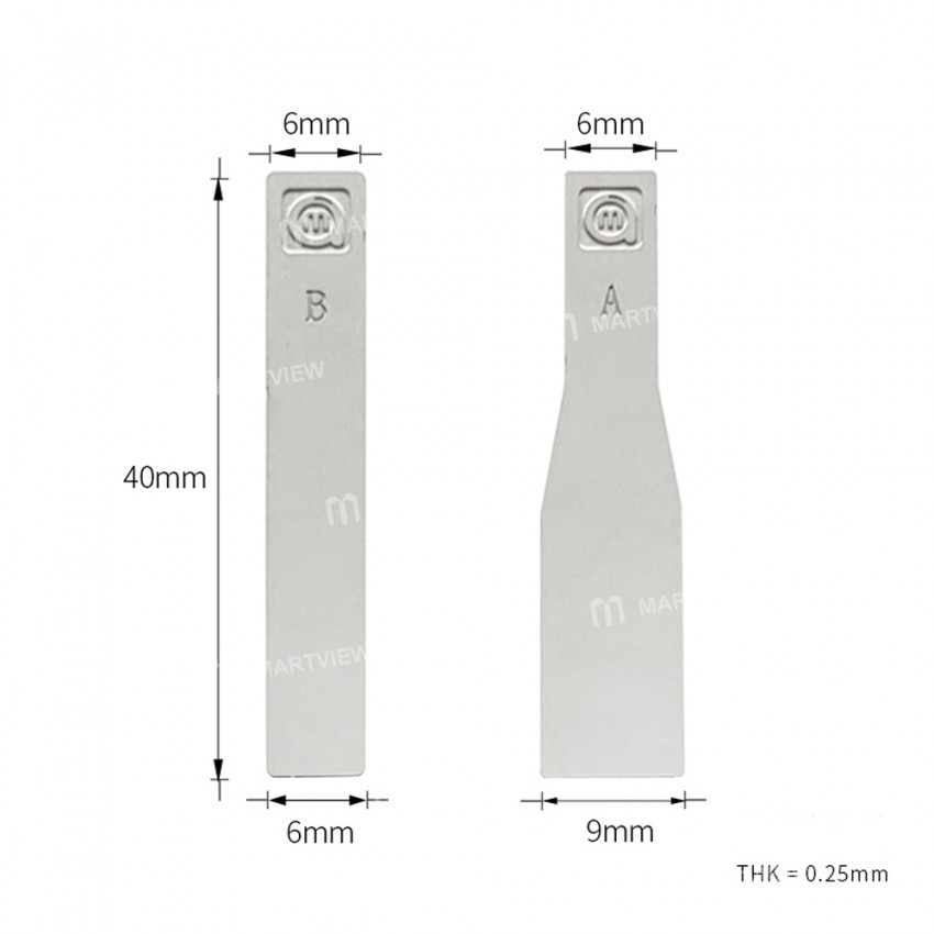 Amaoe Stainless Steel Non-Magnetic Tin Scraping Blade Set for Mobile Phone Repair