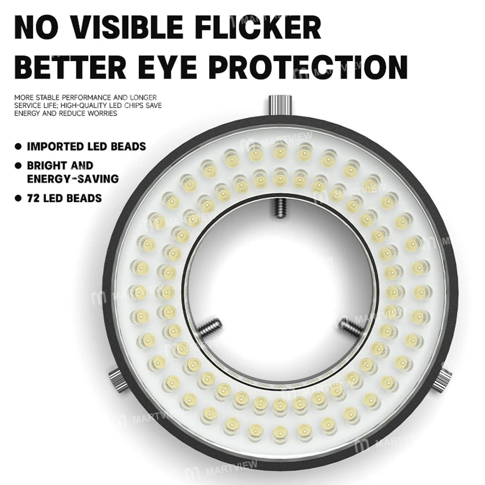 luowei ls03-high-lumen-72led-microscope-ring-light-source-3