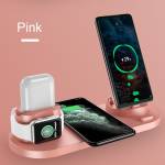 6-in-1 10W Qi Fast Wireless Charger Stand for Apple Watch/iPhone/Airpods Pro/Samsung/Xiaomi