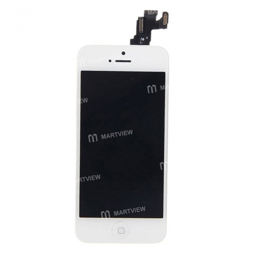 Replacement original iPhone 5c LCD with spareparts home button earphone camera etc black