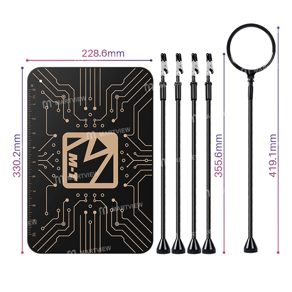 m triangle-cp-306-strong-magnetic-pcb-soldering-fixture-with-magnifier-four-auxiliary-arms-2