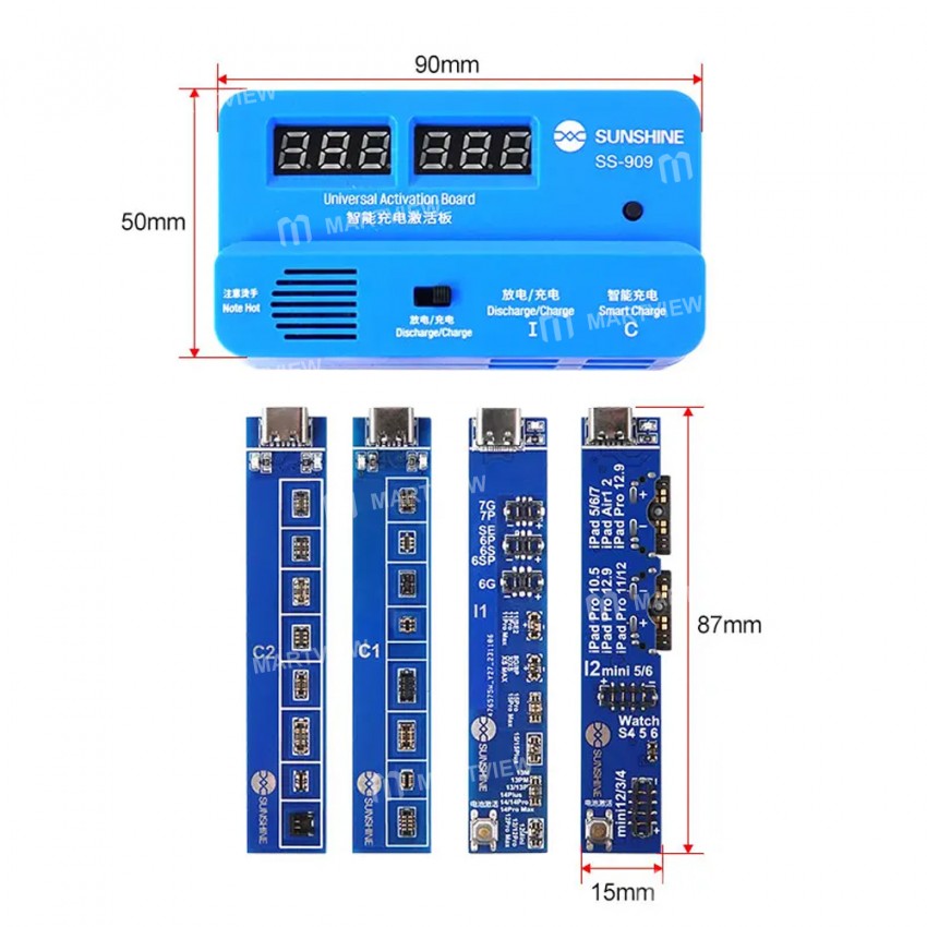 sunshine ss-909-v90-universal-battery-intelligent-activation-board-for-iphone-15-series-android-7