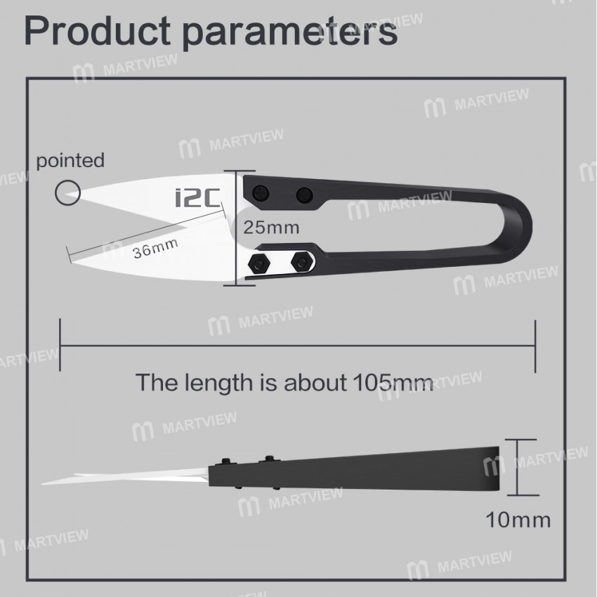 i2c insulated-ceramic-u-shaped-scissors-for-mobile-phone-repair-cutting-work-5