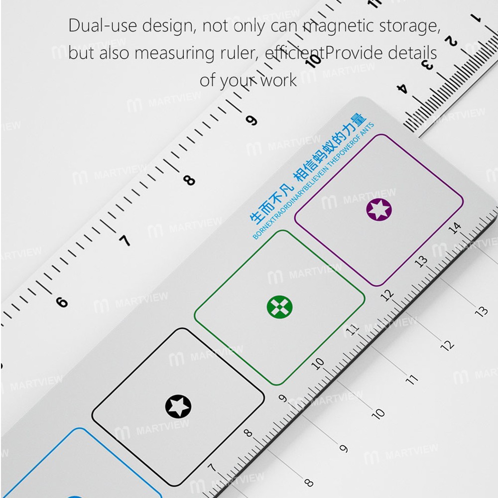 maant cx-002-portable-dual-use-magnetic-screws-storage-mat-with-measuring-ruler-10