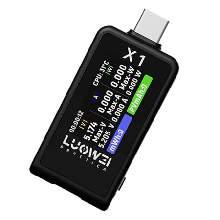 Luowei X1 Multifunction Voltage / Current / Power / Battery Level / Energy Digital Display USB-C Tester
