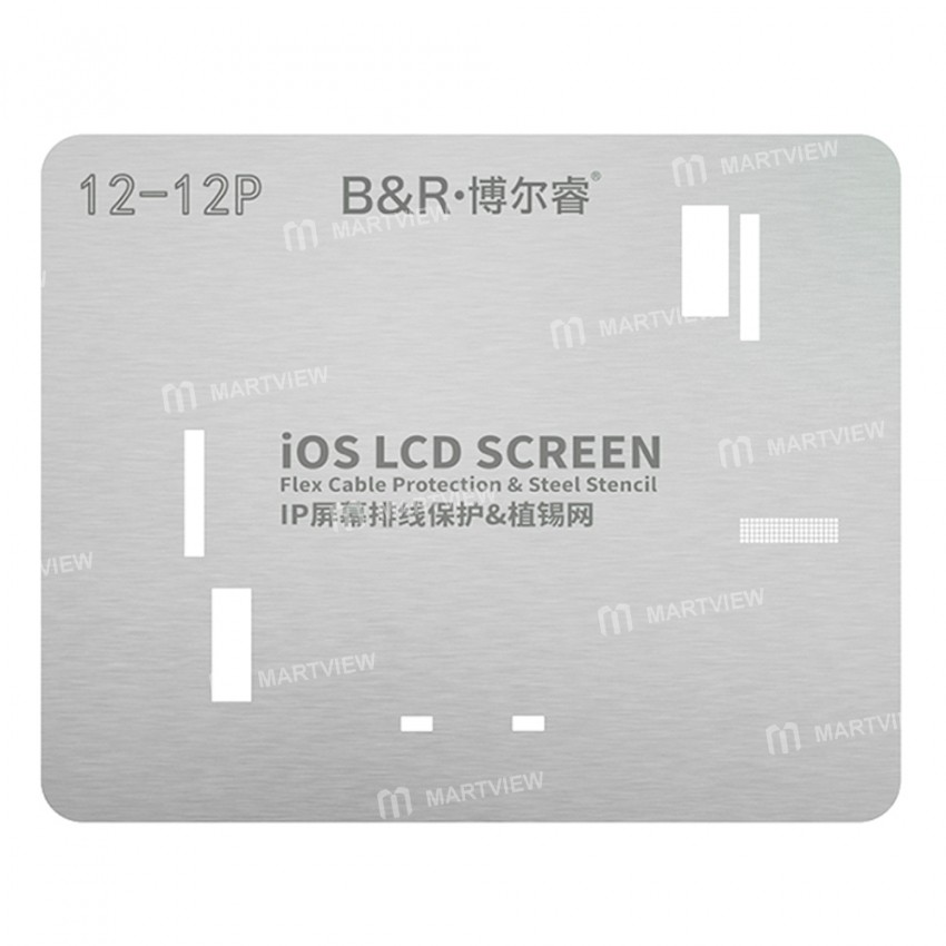 B&R IO6 iOS LCD Screen IC Flex Cable Protection & Steel Stencil Set for iPhone 11 to 13 Pro Max