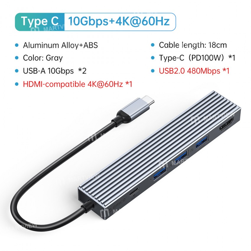 orico ehf-series-type-c-5-in-1-multifunction-hdmi-compatible-docking-station-with-pd-100w-charging-1