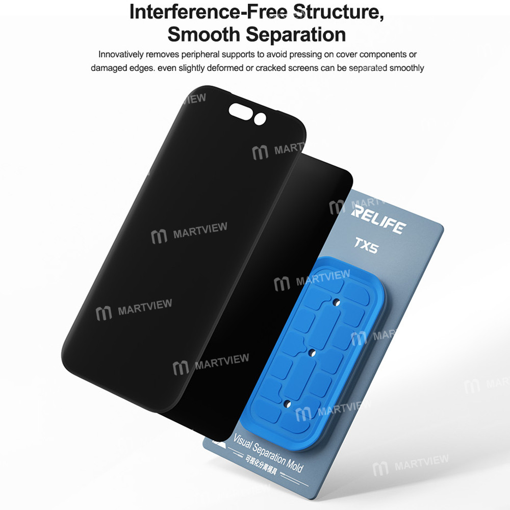 relife tx5-visual-separation-mold-compatible-with-iphone-12-17pm-and-android-phones-12