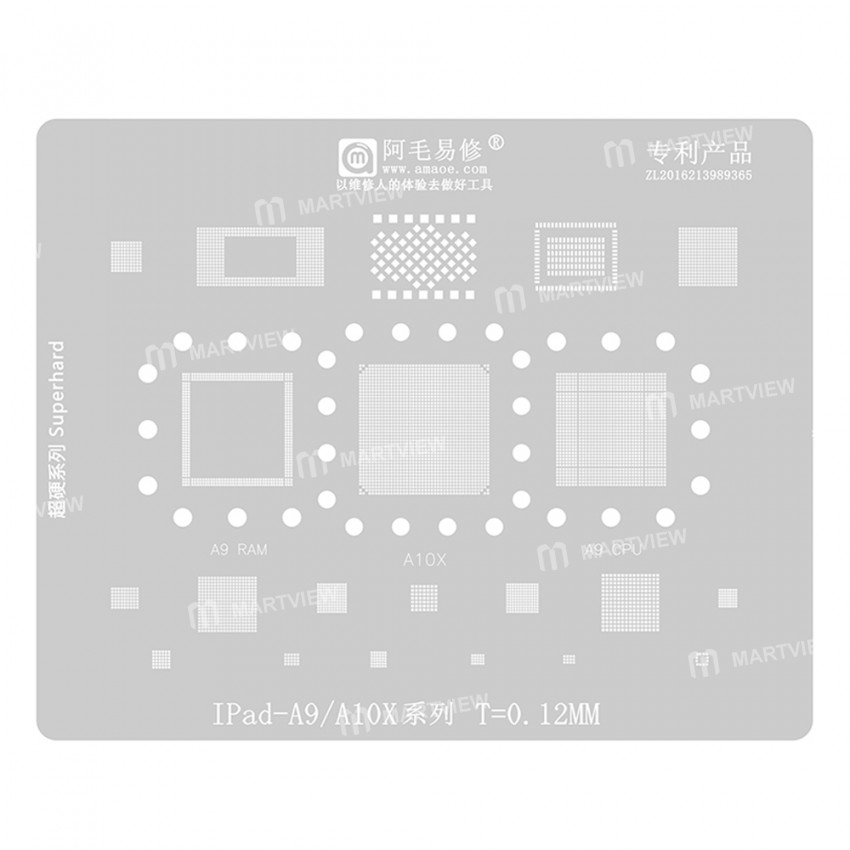 Amaoe 0.12mm BGA Reballing Stencil for iPad A9/A10X Series