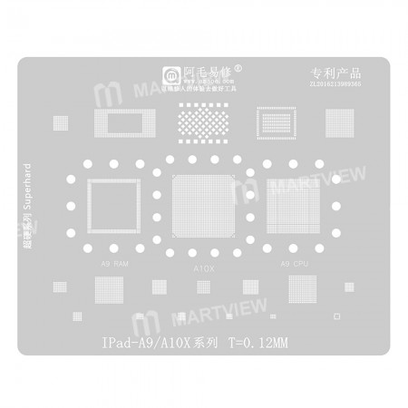 Amaoe 0.12mm BGA Reballing Stencil for iPad A9 / A10X Series
