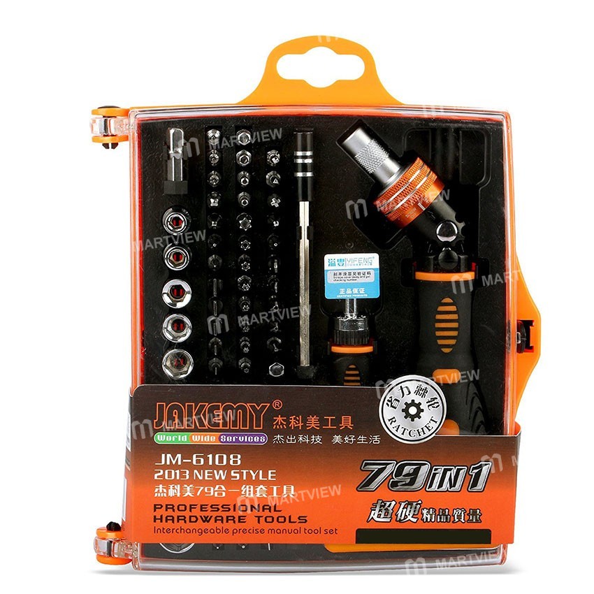 JAKEMY JM-6108 (79 in 1) Screwdriver Ratchet Hand Tools Furniture Computer Electrical Tools Kit