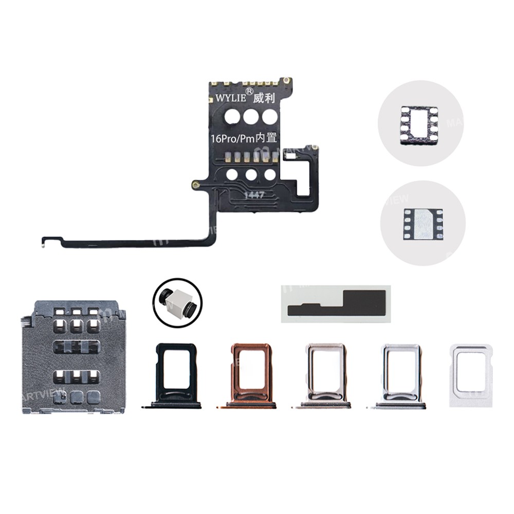 wylie e-sim-conversion-to-2-sim-card-mep-integration-solution-supports-supersnow-db-ic-for-iphone-16