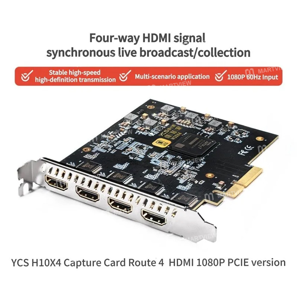 ycs h10x4-4-channel-hdmi-1080p-pcie-capture-card-1