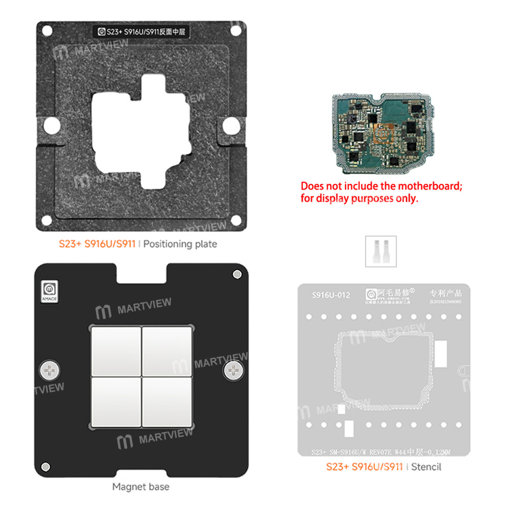 amaoe reverse-middle-layer-bga-reballing-stencil-platform-set-for-samsung-s23-s916u-s911-5