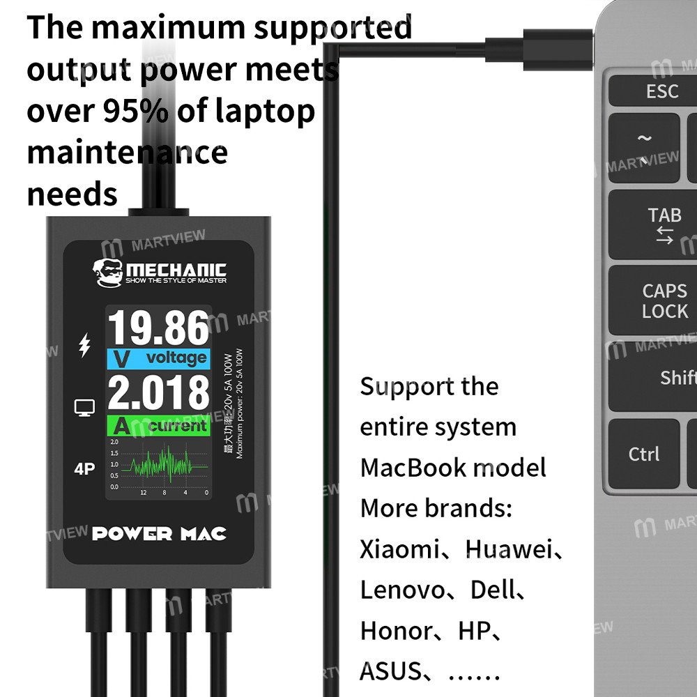 mechanic power-mac-computer-power-cable-for-laptop-repair-includes-usb-c-to-dc-adapter-set-5